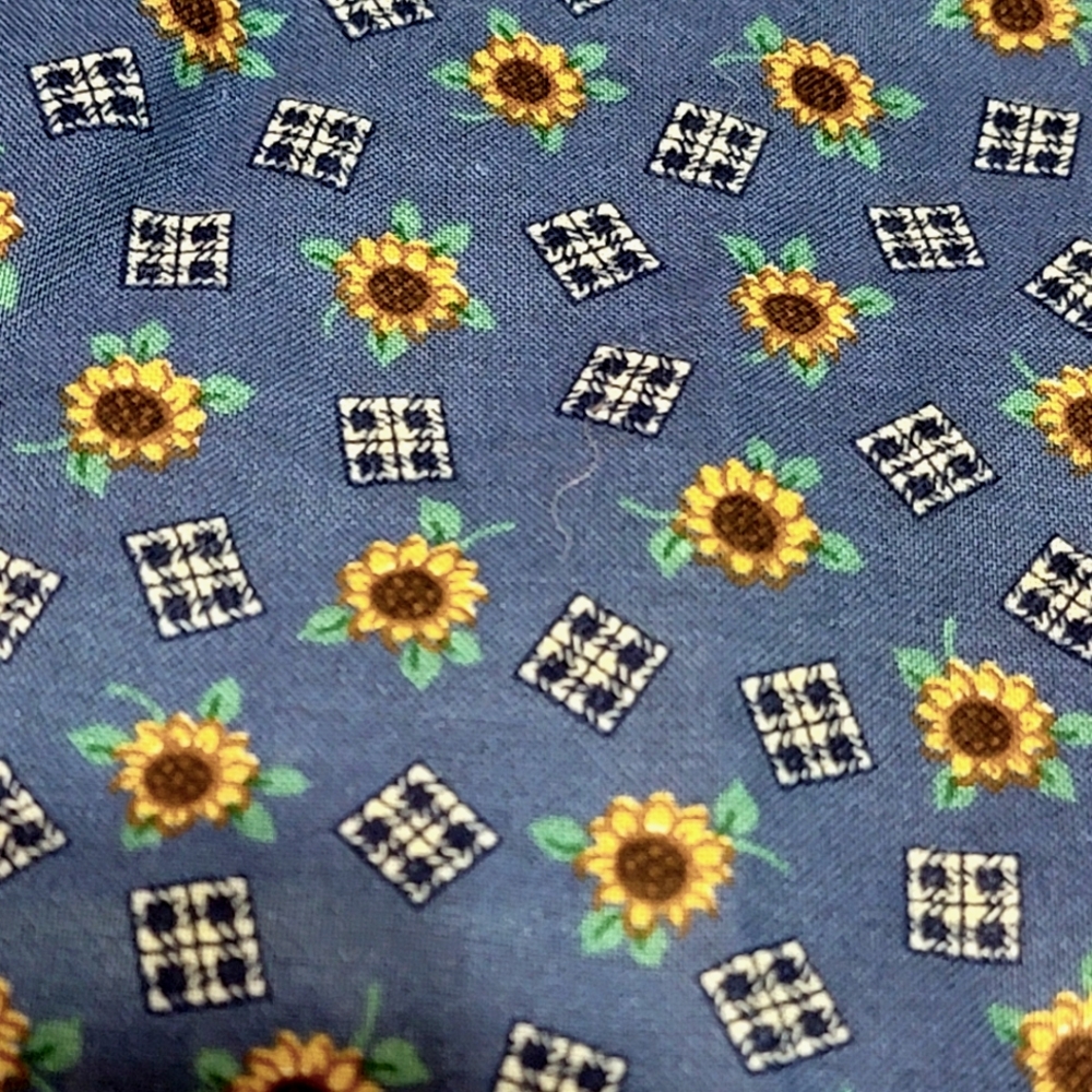 Fabric 36" X 30" Sunflowers Cotton